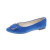 Single shoes: Women's large size foreign trade new pointed flat shoes in spring, summer, autumn and winter of 2022, women's Suede multi-color single shoes 4243