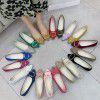 Single shoes: Women's large size foreign trade new pointed flat shoes in spring, summer, autumn and winter of 2022, women's Suede multi-color single shoes 4243