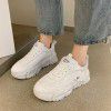 Dad shoes female ins fashion super fire 2022 new net red breathable thick bottom casual sports shoes black and white running shoes