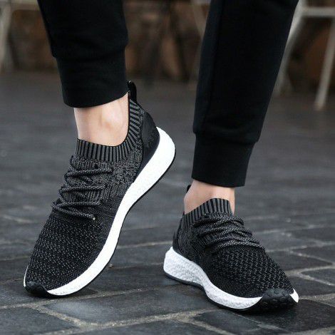 spring low top running shoes new men's shoes lace up mesh casual shoes men's lightweight breathable sports shoes