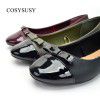 Spring and autumn small fragrance single shoes women's round head flat bottomed retro grandma shoes shallow mouth casual bow one-step pea shoes 