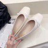 Casual single shoe female spring 2022 new style square head shallow mouth fairy style one foot lazy shoes net red flat shoes 