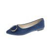 Single shoes: Women's large size foreign trade new pointed flat shoes in spring, summer, autumn and winter of 2022, women's Suede multi-color single shoes 4243