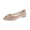 Single shoes: Women's large size foreign trade new pointed flat shoes in spring, summer, autumn and winter of 2022, women's Suede multi-color single shoes 4243