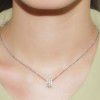 A European and American brand S925 Sterling Silver Necklace, female diamond inlaid, small waist, pearl clavicle chain, temperament, anti allergic tide ins
