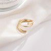 European and American cross-border Jewelry: Retro temperament, simple double ring ring, elegant jewelry, cross ring