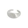 Korean version S925 Sterling Silver Ring ins cool style simple irregular wide face brushed women's ring Personalized Silver Ring