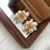 181 / 00 French irregular hand-made Flower Earrings 925 pins sweet lovely earrings g9-3