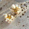 181 / 00 French irregular hand-made Flower Earrings 925 pins sweet lovely earrings g9-3