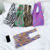 Amazon eBay cross border Japan South Korea contrast striped vest knitting One Shoulder Tote bag knitting portable shopping bag (female)