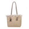 Woven single shoulder women's bag outdoor leisure Women's hand bag summer wholesale foreign trade tidal bag straw woven Bento bag