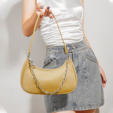Women's bag 2022 summer new chain shoulder bag nylon French stick underarm bag manufacturer wholesale foreign trade women's bag