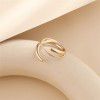 European and American cross-border Jewelry: Retro temperament, simple double ring ring, elegant jewelry, cross ring