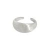 Korean version S925 Sterling Silver Ring ins cool style simple irregular wide face brushed women's ring Personalized Silver Ring