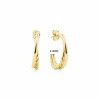 European and American simple C-shaped twisted Earrings stainless steel women's Earrings plated with 18K Gold women's stainless steel earrings