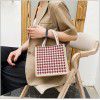 Cross border wholesale bags, women's new Plaid linen bags, fashionable casual women's handbags, simple shoulder bags