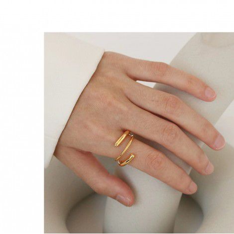 European and American cross-border Jewelry: Retro temperament, simple double ring ring, elegant jewelry, cross ring