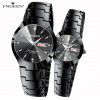 Korean version simple and fashionable tungsten steel color women's student watch men's women's watch lovers waterproof ultra-thin quartz men's Watch