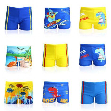 [baby's swimming trunks] children's swimsuits cute cartoon swimsuits boys hot spring flat angle baby swimming trunks