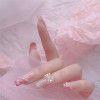 Package mail: Phnom Penh milk tea halo dye nail patch manual wearing nail female student medium long nail patch fake nail