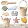 Amazon's best-selling children's toys Ocean series bucket playing with water, parent-child sand digging, silicone beach toy set