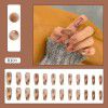 Autumn and winter net red nail enhancement wearable false nail halo dyed amber soft wearing Nail Nail Sticker Removable nail patch
