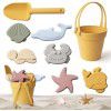 Amazon's best-selling children's toys Ocean series bucket playing with water, parent-child sand digging, silicone beach toy set