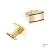 Spot gold stripe smooth brushed metal Cufflinks tie clip set foreign trade Europe and America hot selling CUFFLINK SET