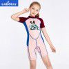  children's diving suit 2mm one-piece girls' long sleeved swimsuit sunscreen snorkeling surfing jellyfish suit