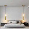 Bedside chandelier modern simple bedroom light luxury long line small chandelier single head sofa cabinet TV background wall network red