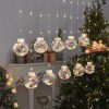 Led Santa Claus Snowman Christmas tree curtain lamp Christmas Wishing ball window festive decoration copper lamp round ball lamp string