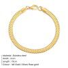 Emanco European and American cross-border new Bracelet Stainless Steel gold-plated bracelet 3mm-5mm flat Snake Bracelet Bracelet