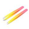 Manufacturer wholesale stainless steel gradient eyebrow clip eyebrow clip tweezers oblique mouth beauty makeup tool set