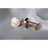 Alazar shell inlaid rose gold Cufflinks sense business light luxury men's and women's French shirt gift