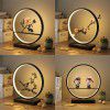 New Chinese table lamp bedroom bedside lamp Zen retro living room creative remote control touch cartoon dimming intelligent table lamp