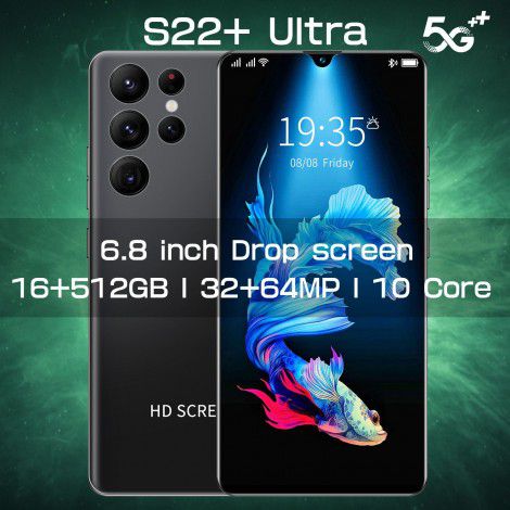 Southeast Asia 6.8-inch explosion S22 + ultra cross-border smart phone Android foreign trade phone manufacturer