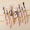 Makaron matte plastic handle 8 Mini makeup brush set portable soft hair makeup brush cross border beauty tool