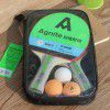 Deli anglaite f2330 table tennis racket, double racket, horizontal racket, 3 table tennis balls, 1 table tennis racket