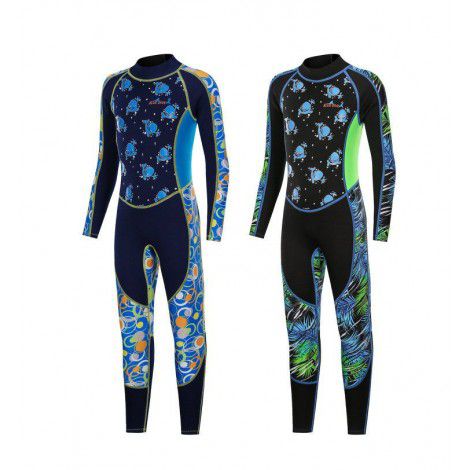 Children's diving suit, boys and girls, winter cold proof and warm snorkeling suit, one-piece sun protection suit, middle school children's swimming suit