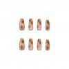 Autumn and winter net red nail enhancement wearable false nail halo dyed amber soft wearing Nail Nail Sticker Removable nail patch