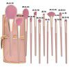 7-12 nude pink makeup brushes, full set of Cangzhou powder brush, eye shadow brush, powder Blusher Brush, makeup mirror, beauty tools