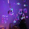Led curtain lights Christmas day room decoration color lights creative deer Bell Christmas tree curtain light string wholesale