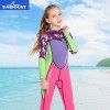  children's diving suit 2mm one-piece girls' long sleeved swimsuit sunscreen snorkeling surfing jellyfish suit