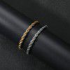 5mm stainless steel fried dough twist chain European and American Twist Rope Chain hip hop fried dough twist bracelet ins men's and women's lovers Bracelet