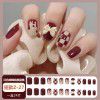 Ice through Camellia water diamond nail patch net red nail patch medium long detachable wearing nail piece nail enhancement finished product