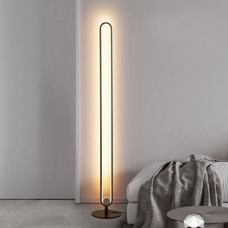 Cross border special for simple vertical Nordic floor lamp gold living room bedroom acrylic lampshade LED floor lamp