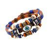 Pearl eyes multicolor optional Bracelet Beaded Leather Bracelet snap colored Bracelet wholesale Yiwu small commodities