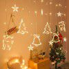 Led curtain lights Christmas day room decoration color lights creative deer Bell Christmas tree curtain light string wholesale