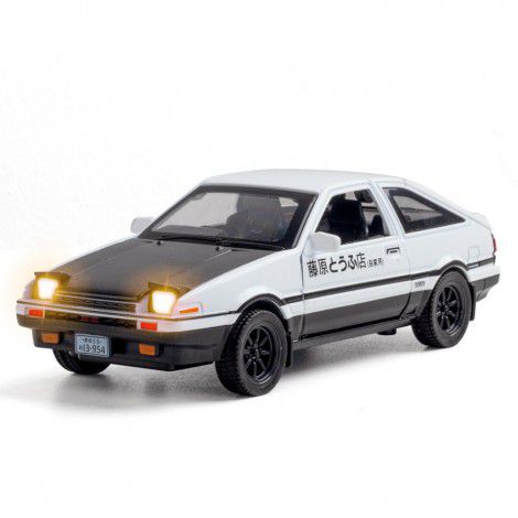 (boxed) Tianying simulation 1:32 Fujiwara AE86 alloy car model decoration with acoustooptic door opening toys