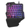 Cross border single handed keyboard RGB mechanical game keypad computer notebook eat chicken lol mobile game keyboard set